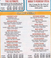 Canadian 2 for 1 Pizza menu