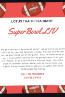 Mount Brydges Lotus Thai food