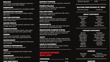Madhouse Pizza Tsawwassen's Own Delicious, Fun Pizzaria Delta Bc menu