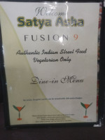 Satya Asha menu