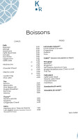 Café Komma Rosta menu