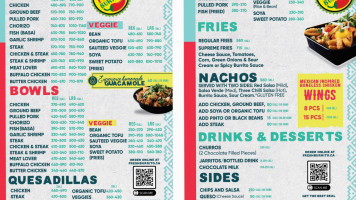 Fresh Burrito menu