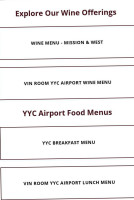 Vin Room Yyc Airport food