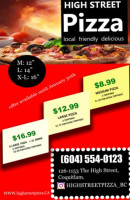 High Street Pizza food