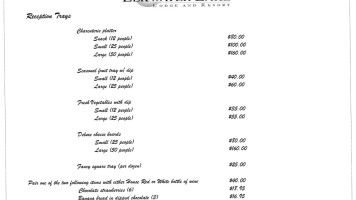 Buglers Dining Room and Lounge menu