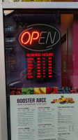 Booster Juice menu