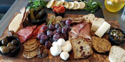 The Olive Board Charcuterie Wine food