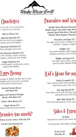 Rocky River Grill menu
