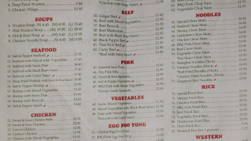 The Green Bambo menu