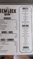 The Hemlock Barn menu