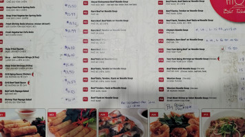 Pho Bat Trang menu