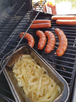 Wicked Weenies Hot Dog Cart food