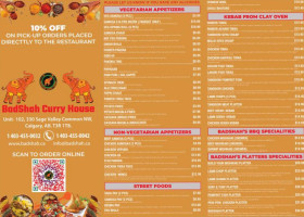 Badshah Curry House menu
