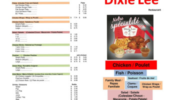 Dixie Lee Maritimes menu