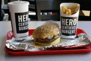 Hero Certified Burgers food