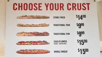 Pizza Hotline menu