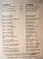 Mazurka menu