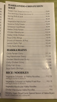 Royal Cumin Indian Hakka Bistro menu