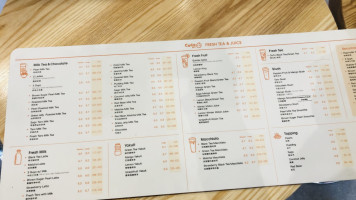 Coco Fresh Tea Juice menu