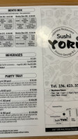 Sushi Yori food