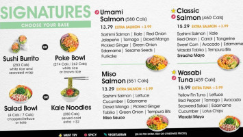 Rolltation Sushi Burrito menu