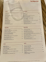 Bridgette Bar menu