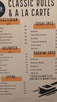 Plaza Sushi menu