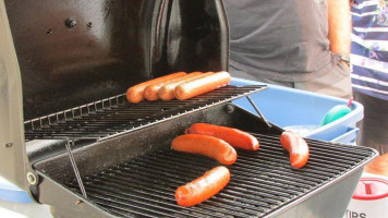 Wicked Weenies Hot Dog Cart food