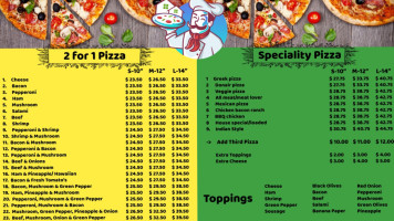 Pizza House & Sub menu