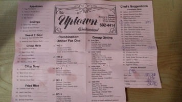 Uptown Cafe menu