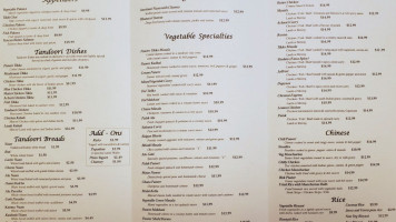 Yatin's Gastropub menu