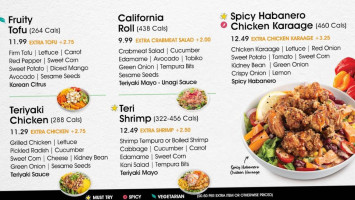 Rolltation Sushi Burrito menu