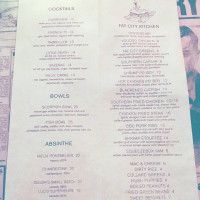 Fat City Blues menu