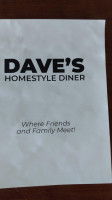 Dave's Homestyle Diner menu