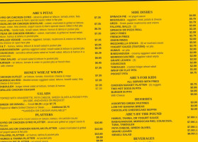 Abe's Pitaria menu