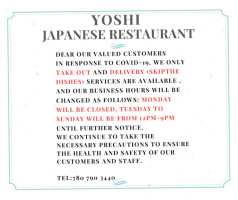 Yoshi Japanese Restaurant food