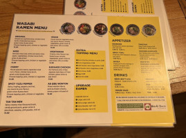 Wasabi Ramen And Izakaya menu