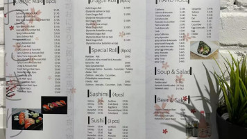 Sen-ryo Sushi menu