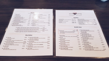 Song Huong Vietnamese menu