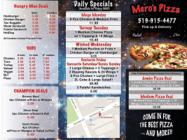 Mero's Pizza food