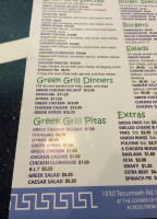 The Greek Grill menu