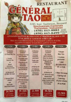 General Tao menu