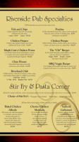 Riverside menu