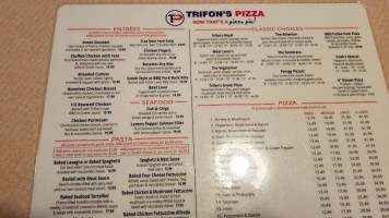 Trifons Pizza menu