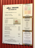 Alice Brohm Ice Cream Co. (garibaldi) menu