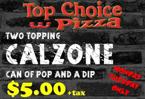 Top Choice Pizza food