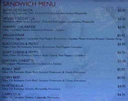 Faema Caffe menu