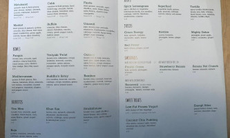 Freshii menu