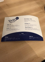 Yard Burger menu