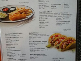 Red Lobster menu